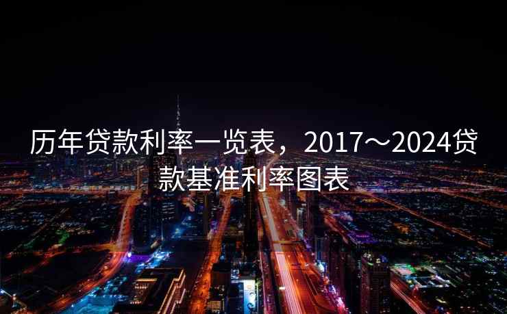 历年贷款利率一览表，2017～2024贷款基准利率图表