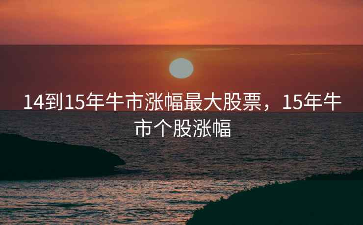 14到15年牛市涨幅最大股票，15年牛市个股涨幅  第1张