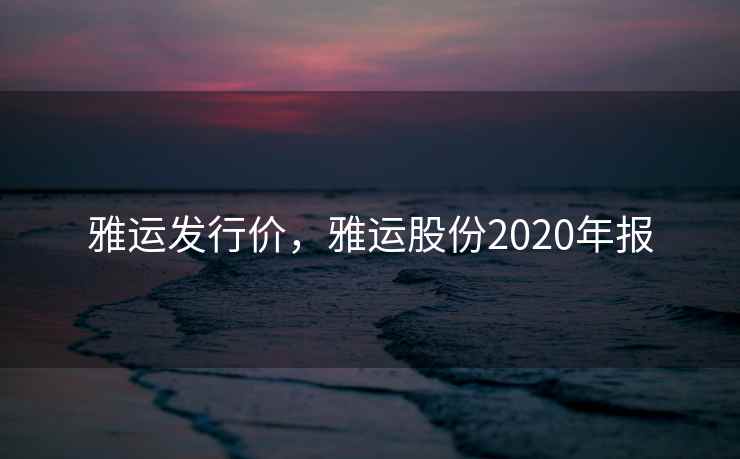 雅运发行价，雅运股份2020年报