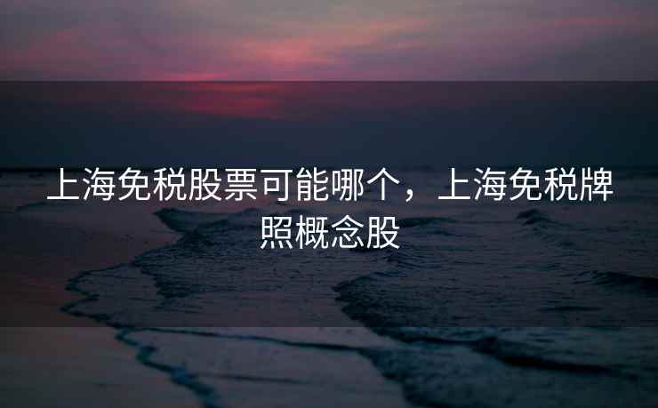 上海免税股票可能哪个，上海免税牌照概念股