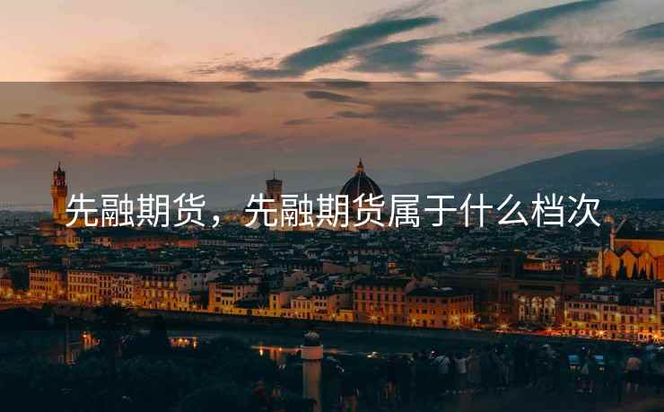 先融期货，先融期货属于什么档次  第2张